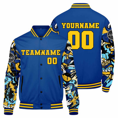 Custom Varsity Jacket Letterman jacket for Men, Women and Youth Royal enthsush