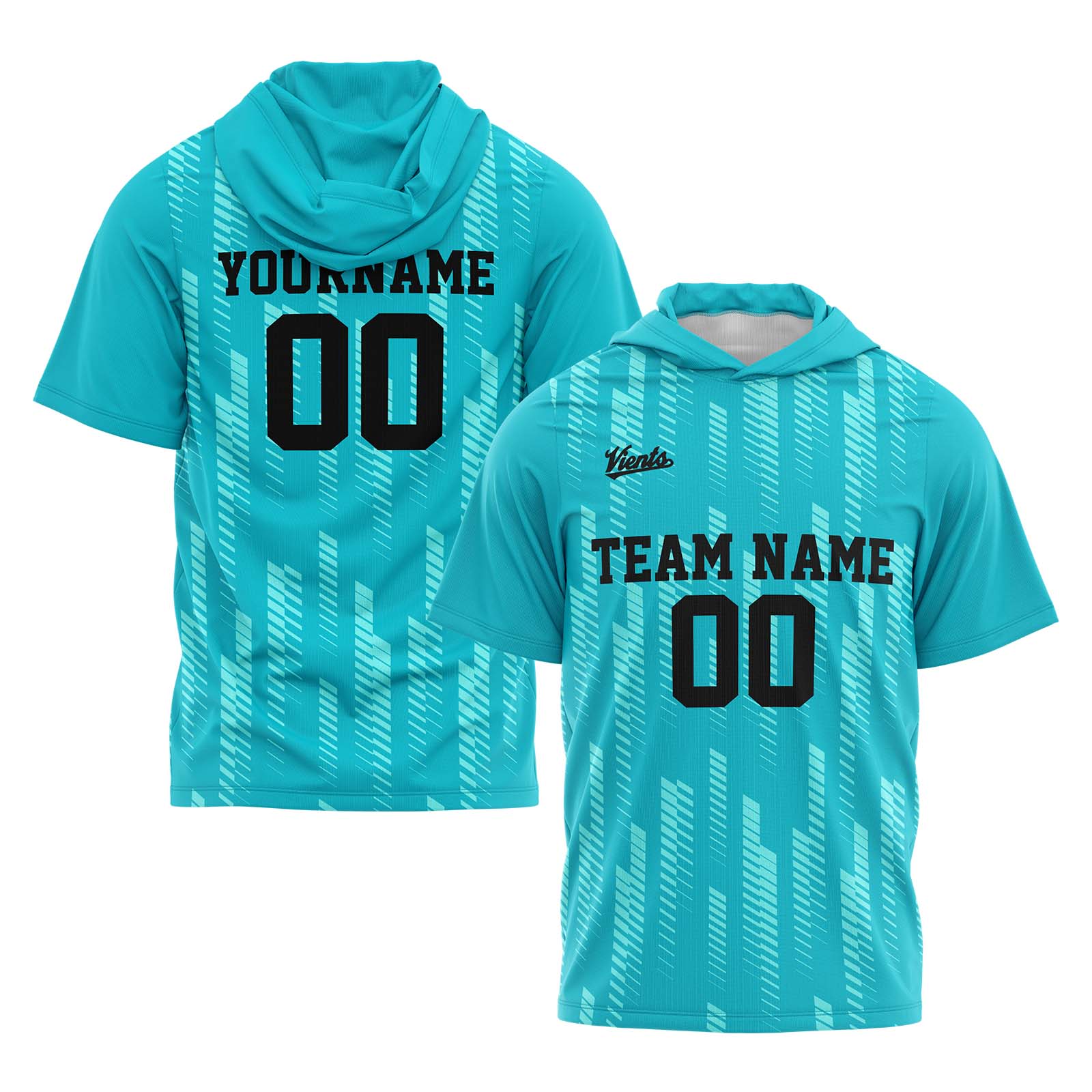 Custom Teal Sleeve Hoodies for Men Women Shirts with Hoods Printed Name Logo enthsush