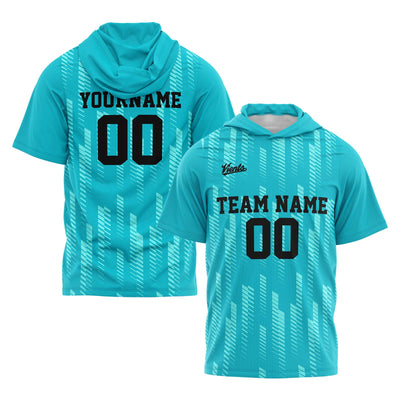 Custom Teal Sleeve Hoodies for Men Women Shirts with Hoods Printed Name Logo enthsush