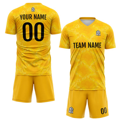 Custom Yellow Soccer Jerseys for Men Women Personalized Soccer Uniforms for Adult and Kid enthsush