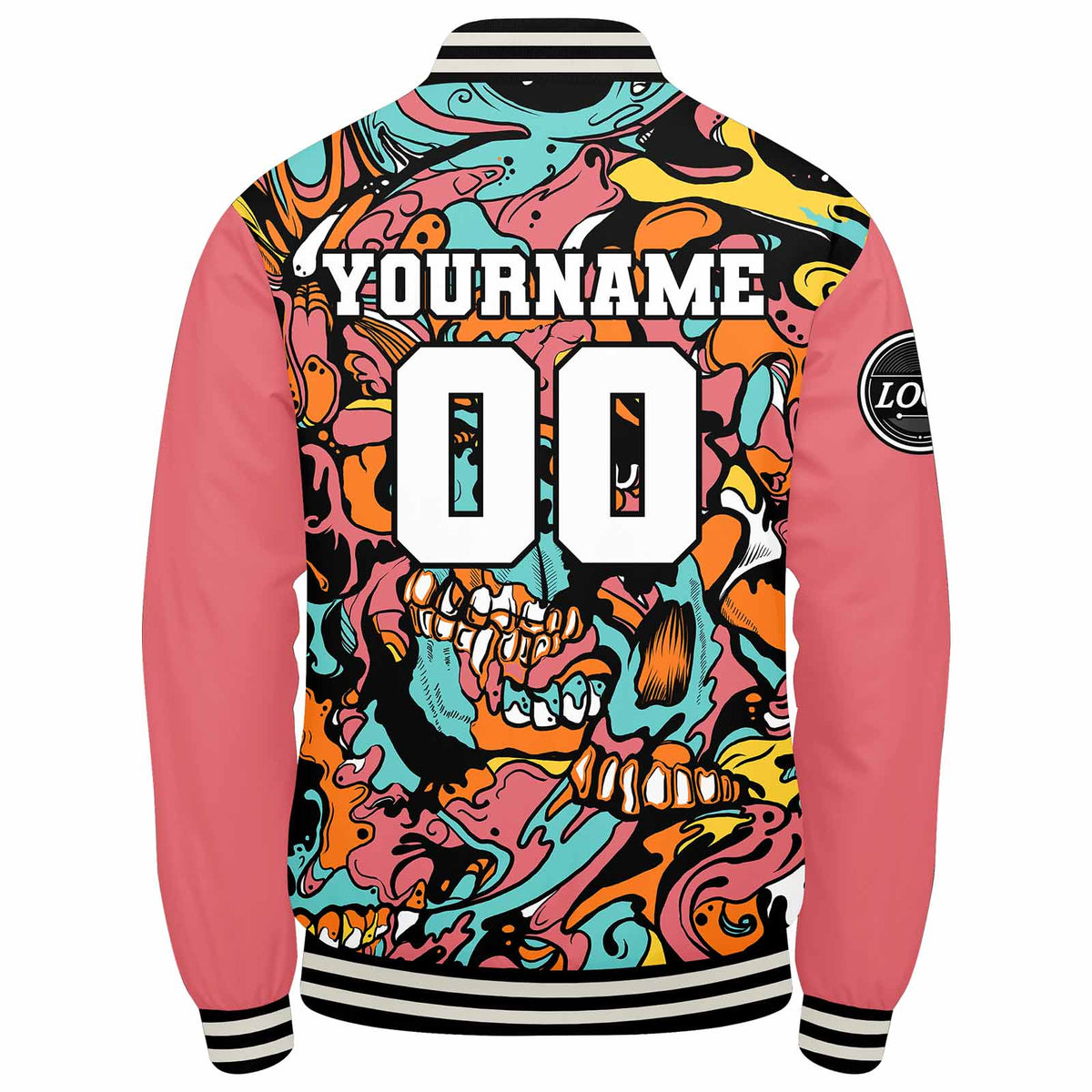 Custom Varsity Jacket Letterman jacket for Men, Women and Youth Pink enthsush