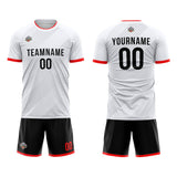 Custom Soccer Jerseys for Men Women Personalized Soccer Uniforms for Adult and Kid White-Black