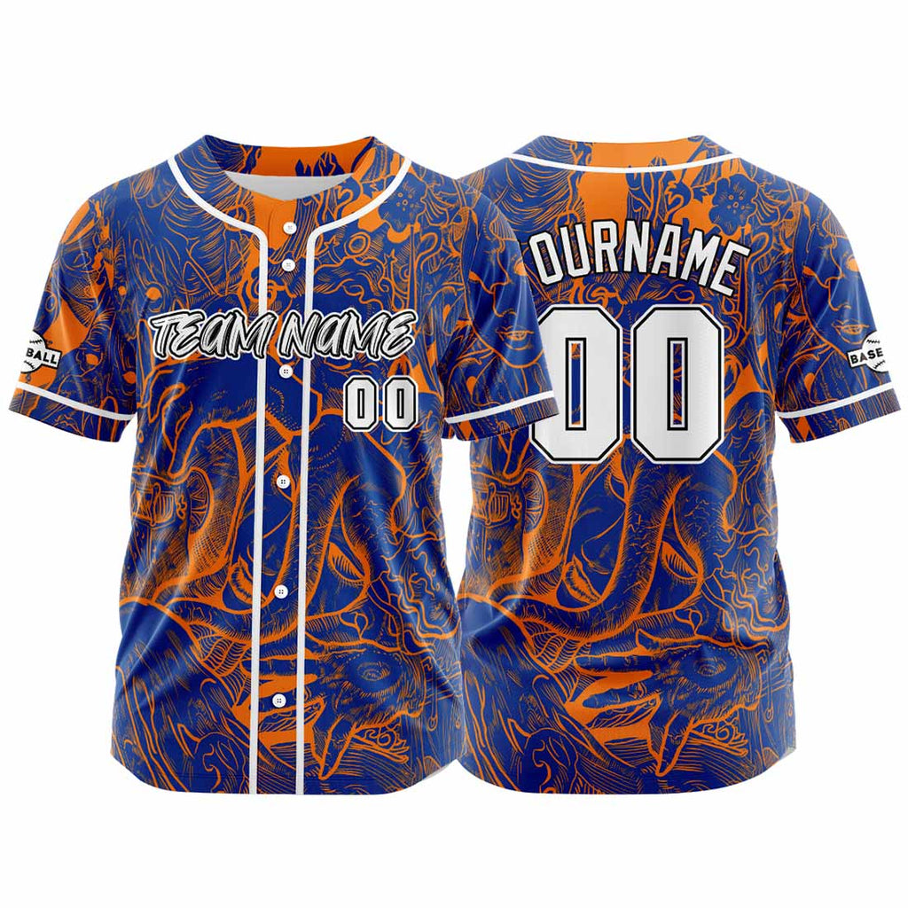 Custom Baseball Uniforms High-Quality for Adult Kids Optimized for Performance Witch-Navy&Orange enthsush