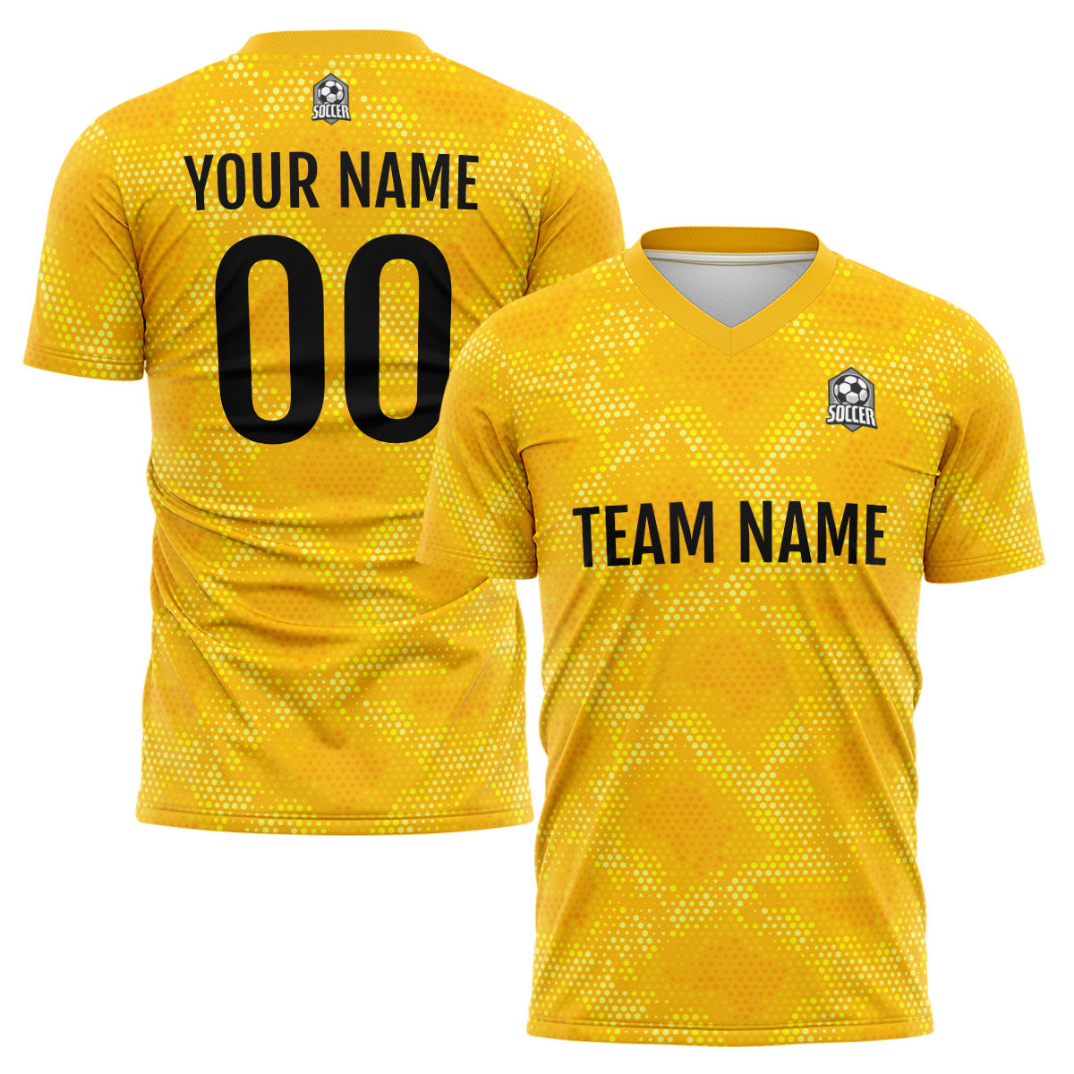 Custom Yellow Soccer Jerseys for Men Women Personalized Soccer Uniforms for Adult and Kid enthsush
