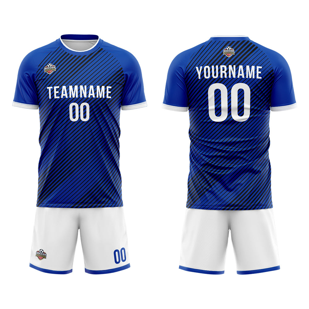 Custom Soccer Jerseys for Men Women Personalized Soccer Uniforms for Adult and Kid Royal-White enthsush