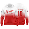Custom Gradient Hoodie For Man Woman Girl Boy Print Your Logo Name Number Red enthsush