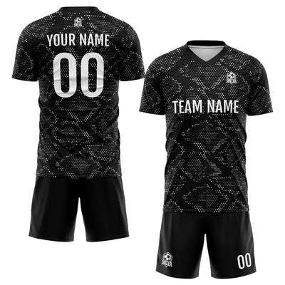 Custom Black Soccer Jerseys for Men Women Personalized Soccer Uniforms for Adult and Kid enthsush