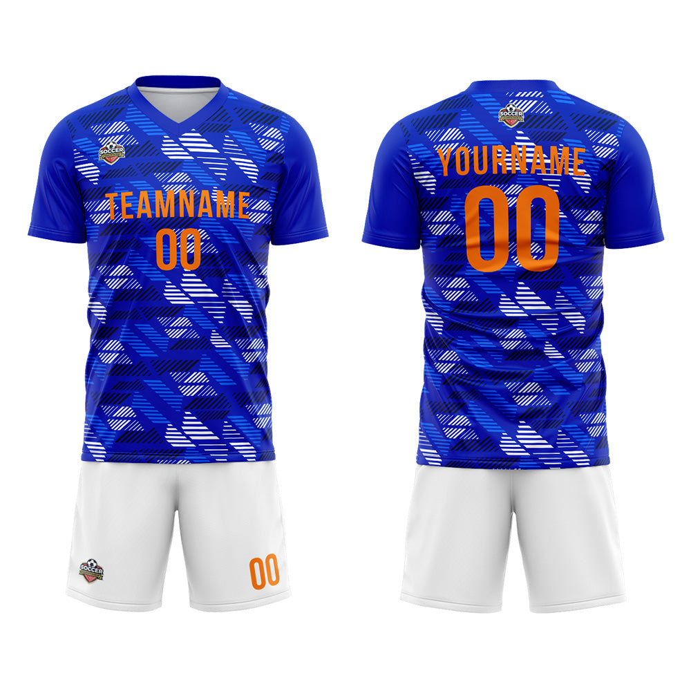 Custom Soccer Jerseys for Men Women Personalized Soccer Uniforms for Adult and Kid Royal-White enthsush