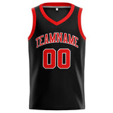 Custom Stitched Basketball Jersey for Men, Women And Kids Black-Red-White