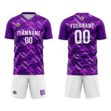 Custom Soccer Jerseys for Men Women Personalized Soccer Uniforms for Adult and Kid Purple-White
