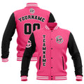 Custom Black Pink White Waterproof Varsity Jackets Personalized Stitched Name Number Logo to Letterman Jackets enthsush