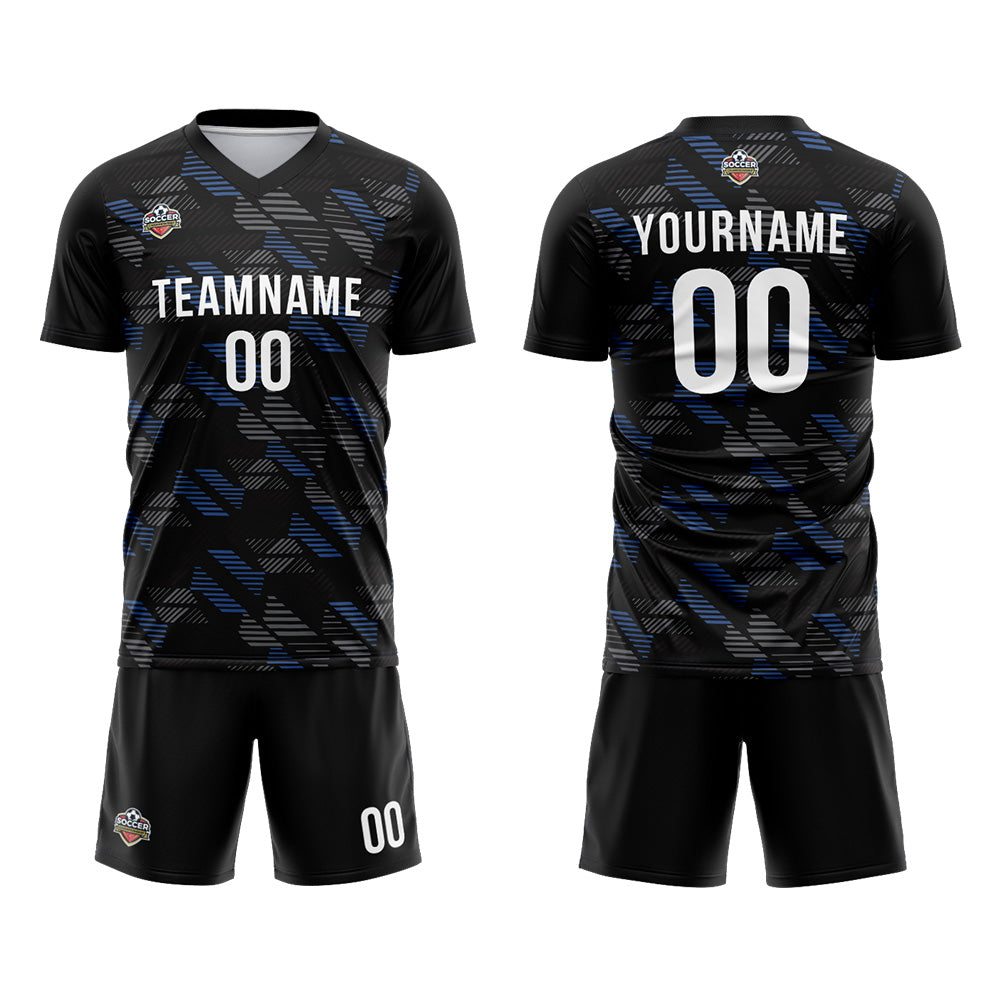Custom Soccer Jerseys for Men Women Personalized Soccer Uniforms for Adult and Kid Black enthsush