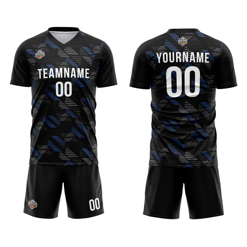 Custom Soccer Jerseys for Men Women Personalized Soccer Uniforms for Adult and Kid Black