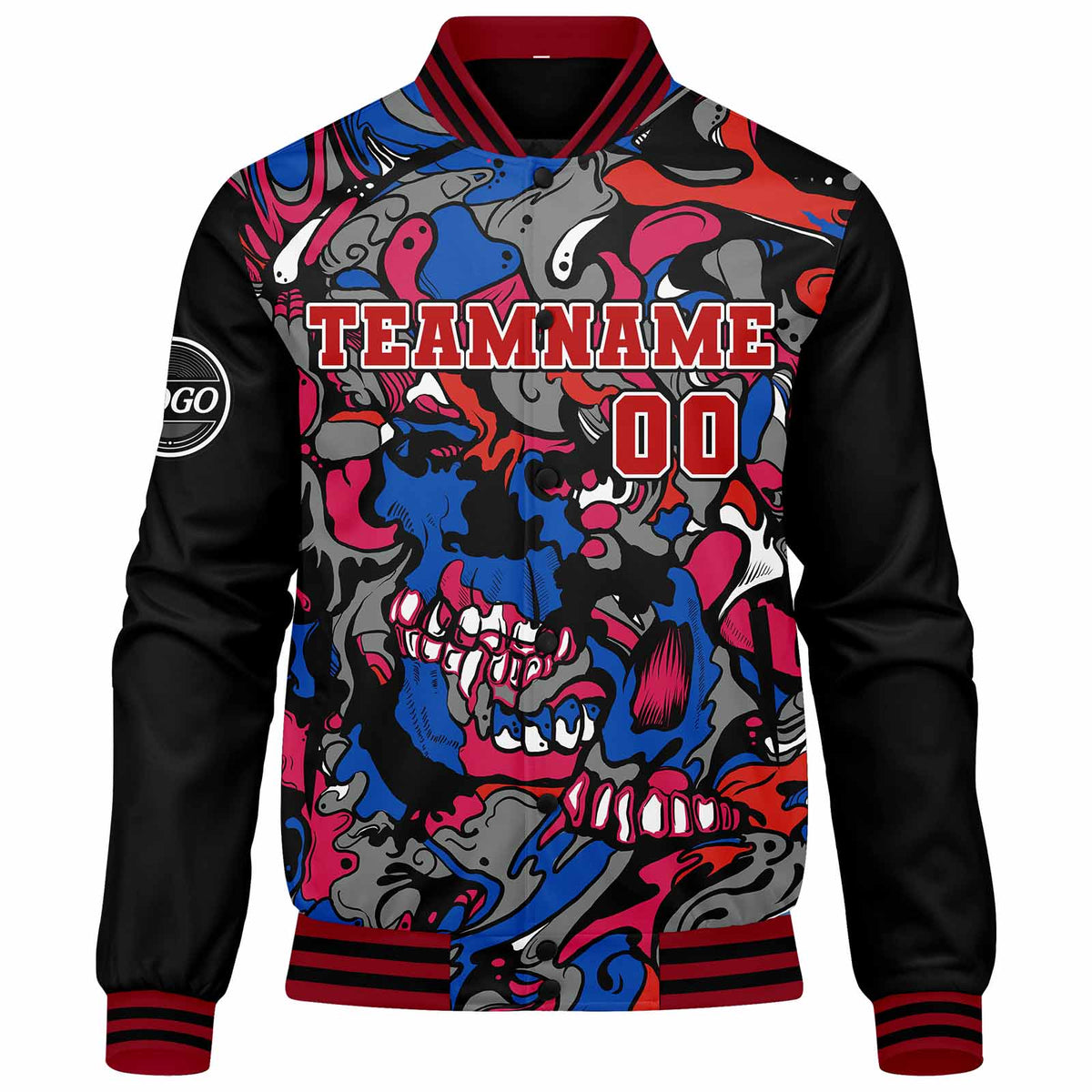 Custom Varsity Jacket Letterman jacket for Men, Women and Youth Red Royal enthsush