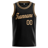 Custom Stitched Basketball Jersey for Men, Women And Kids Black-Gold