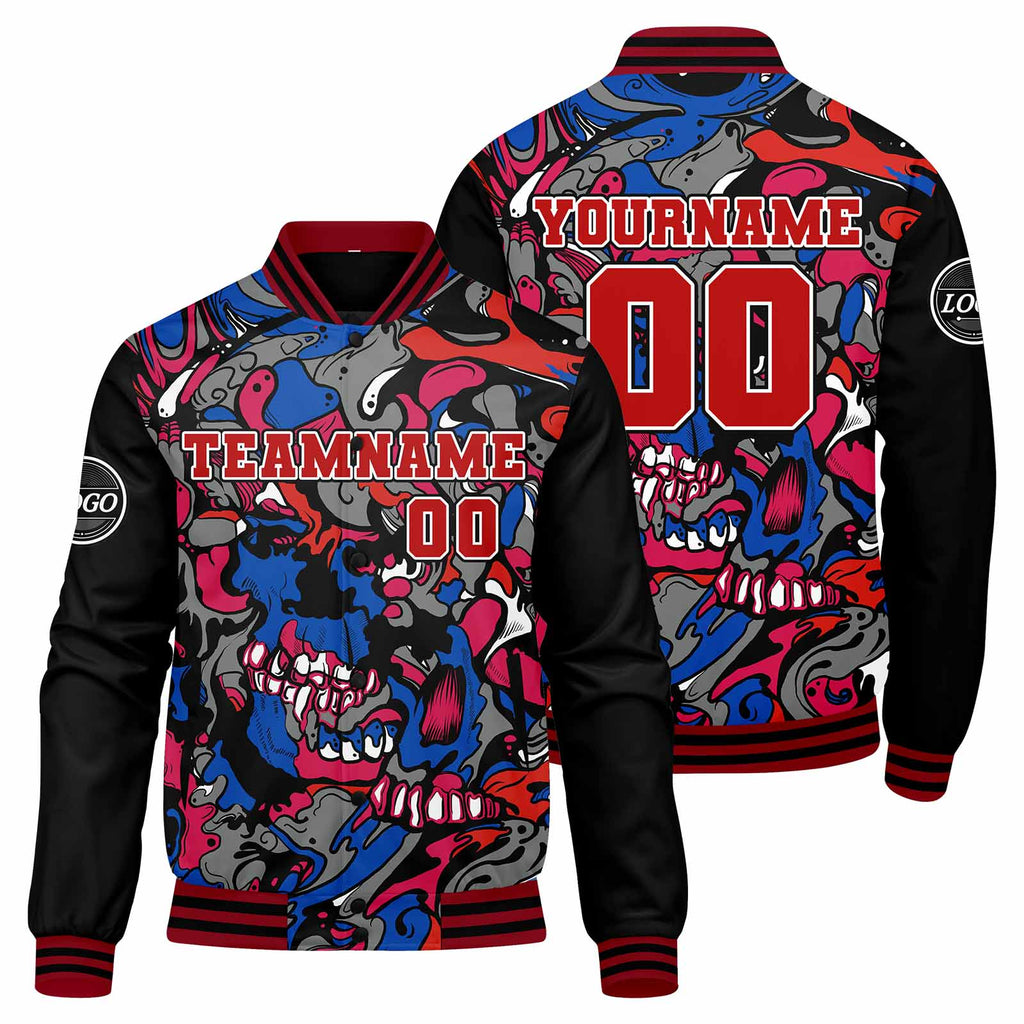 Custom Varsity Jacket Letterman jacket for Men, Women and Youth Red Royal enthsush