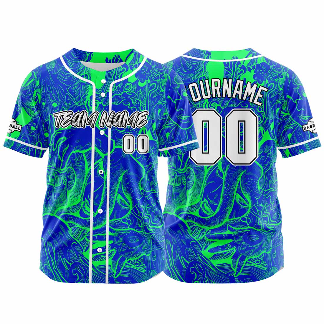 Custom Baseball Uniforms High-Quality for Adult Kids Optimized for Performance Witch-Royal-Green enthsush