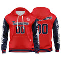 Custom Navy Red Sweatshirt Hoodie For Men Women Girl Boy Print Your Logo Name Number enthsush