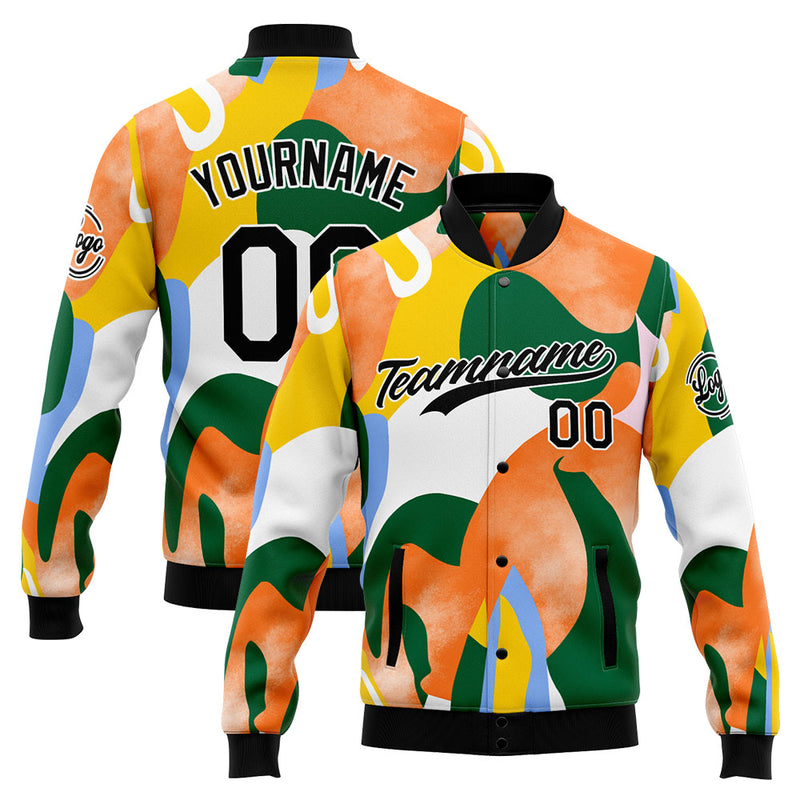 Personalized Custom Men's Jacket Customize Your Team Name, Logo, and Number