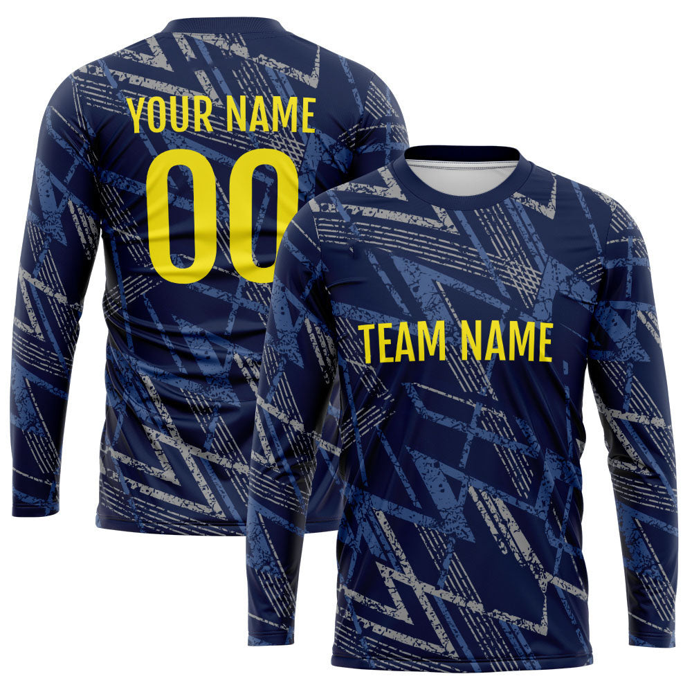 Custom Basketball Soccer Football Shooting Long T-Shirt for Adults and Kids Navy enthsush