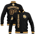 Custom Black Brown Yellow Waterproof Varsity Jackets Personalized Stitched Name Number Logo to Letterman Jackets enthsush