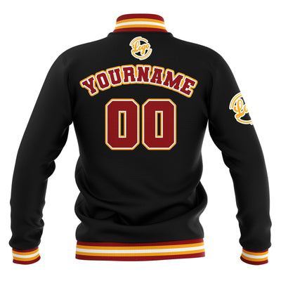 Custom Black Red Yellow Waterproof Varsity Jackets Personalized Stitched Name Number Logo to Letterman Jackets enthsush
