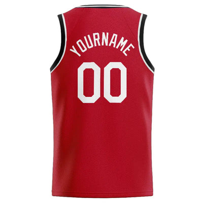 Custom Stitched Basketball Jersey for Men, Women And Kids Red-White-Gray-Black enthsush