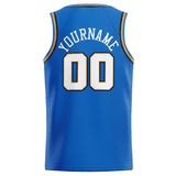 Custom Stitched Basketball Jersey for Men, Women And Kids Blue-White-Gold-Black