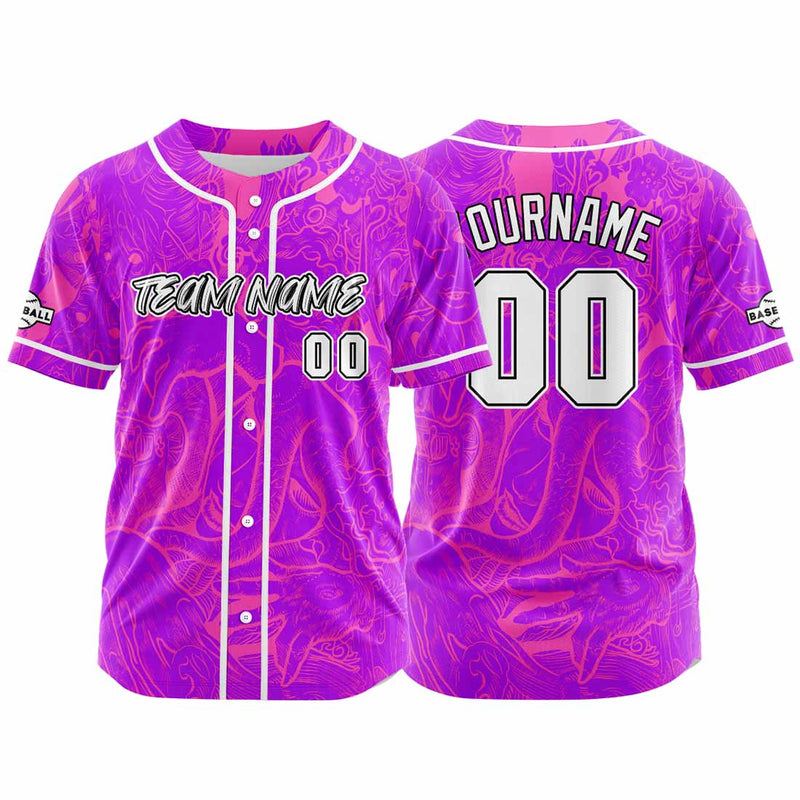 Custom Baseball Uniforms High-Quality for Adult Kids Optimized for Performance Witch-Rose&Pink