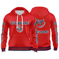 Custom Navy Red Sweatshirt Hoodie For Men Women Girl Boy Print Your Logo Name Number enthsush