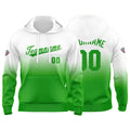 Custom Gradient Hoodie For Man Woman Girl Boy Print Your Logo Name Number Green enthsush
