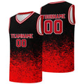Custom basketball jersey for men and women. Stitched and printed name, number and logo Black&Red enthsush