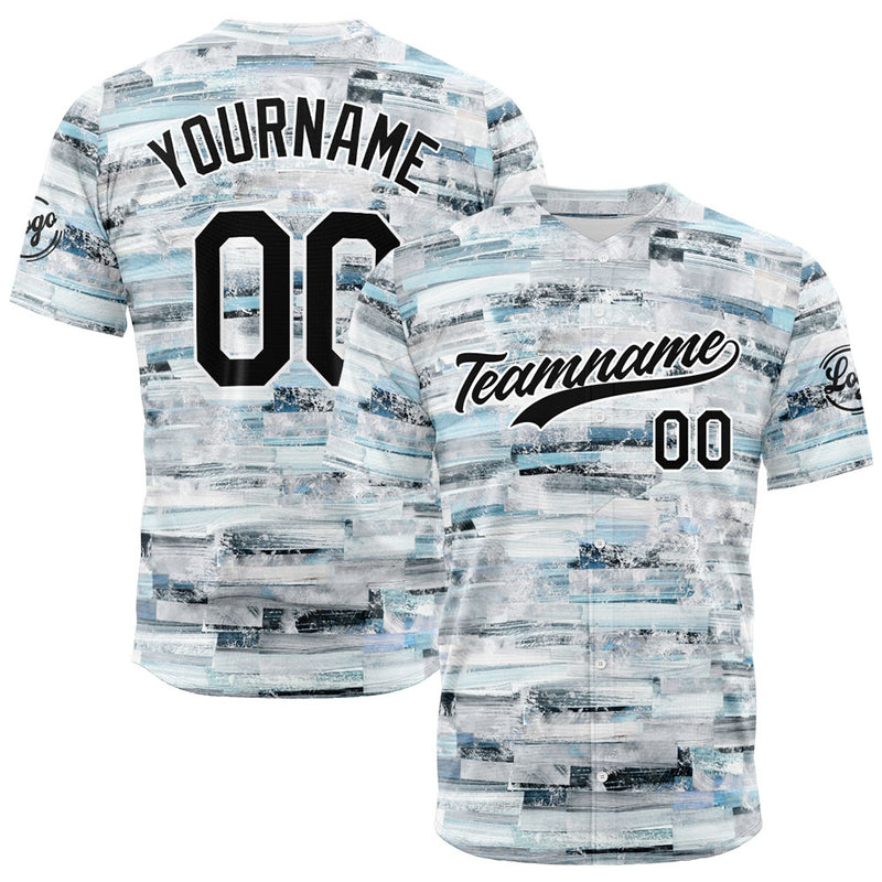 Custom Full Print Design Authentic Baseball Jersey Mottled wall