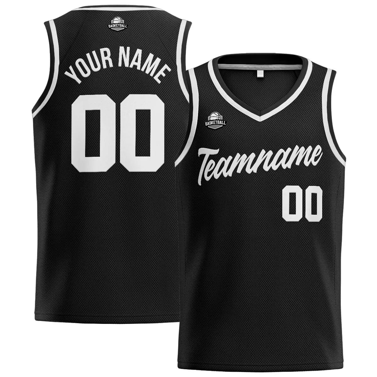 Custom Stitched Basketball Jersey for Men, Women  And Kids Black-White enthsush