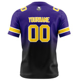 Custom Purple&Black Gradient Football Jersey Personalized Football Shirts for Men Women  Printed Team Name Number Logo