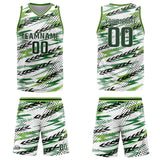 Custom White Green Basketball Jersey Uniform Suit Printed Your Logo Name Number