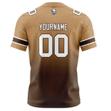 Custom Brown Gradient Football Jersey Personalized Football Shirts for Men Women  Printed Team Name Number Logo