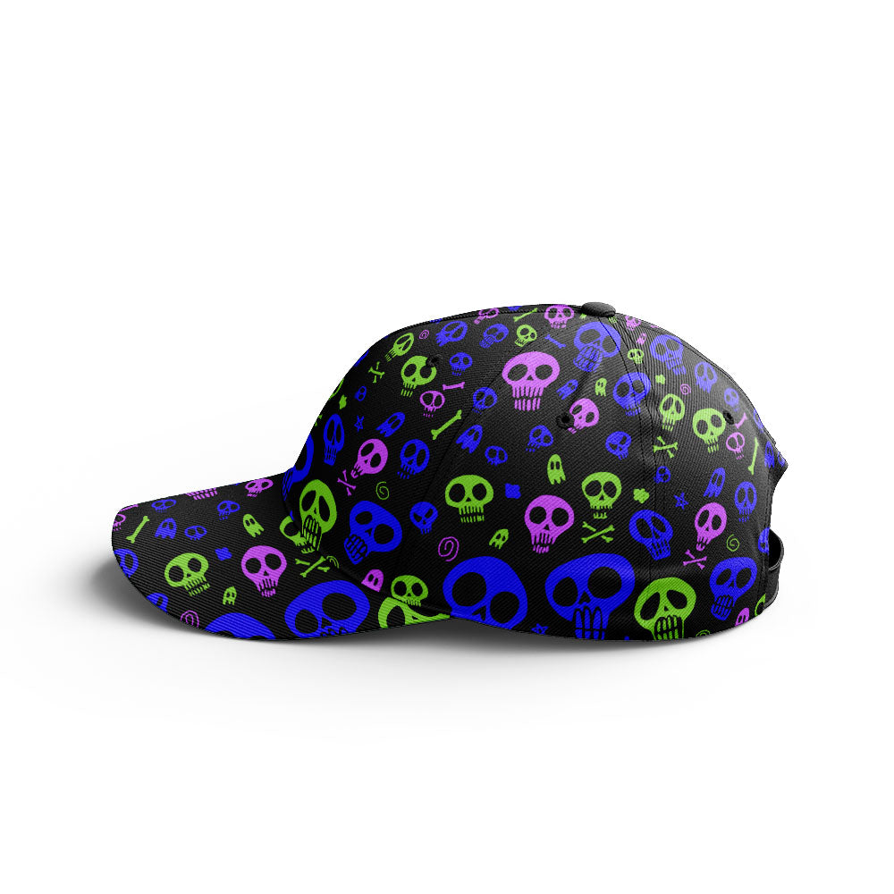 Adjustable Truck Driver Cap Baseball Caps Colorful Skull enthsush