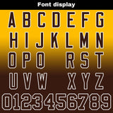 Custom Yellow&Brown Gradient Football Jersey Personalized Football Shirts for Men Women  Printed Team Name Number Logo