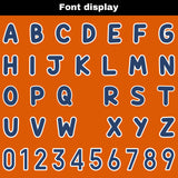 Custom Orange Blue Reversible Football Jersey Personalized Gradient Football Shirts for Men Printed Team Name Number Logo