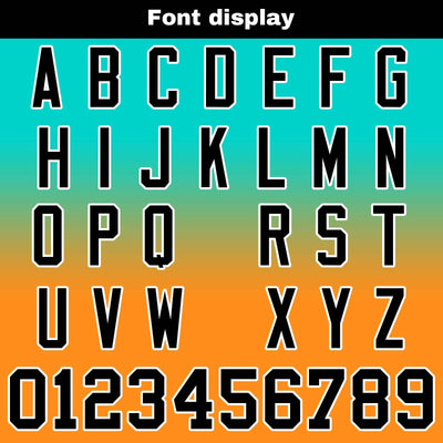 Custom Gradient Hoodie For Man Woman Girl Boy Print Your Logo Name Number Teal&Orange enthsush