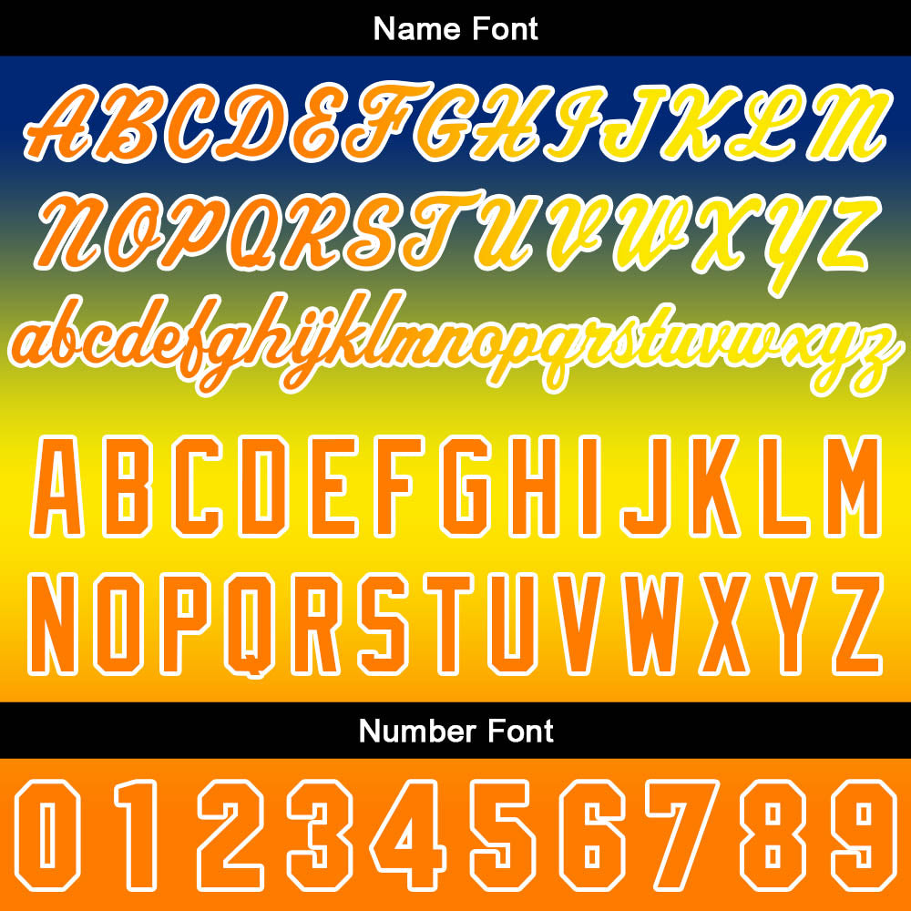 Custom Gradient Hoodie For Man Woman Girl Boy Print Your Logo Name Number Yellow Orange enthsush