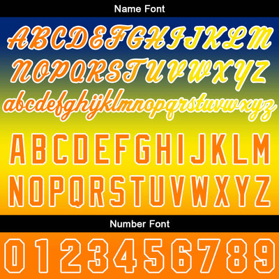 Custom Gradient Hoodie For Man Woman Girl Boy Print Your Logo Name Number Yellow Orange enthsush