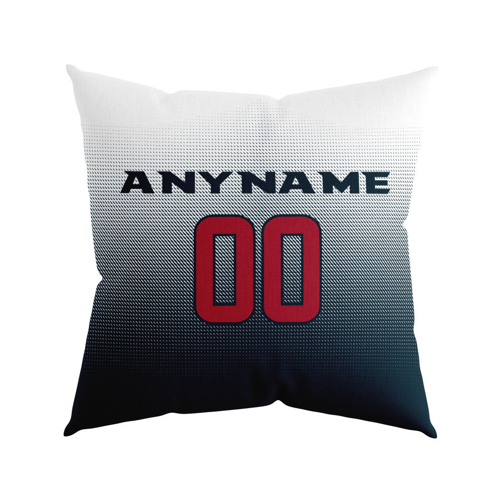Custom Football Throw Pillow for Men Women Boy Gift Printed Your Personalized Name Number Navy&Red&White enthsush