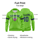 Custom Sweatshirt Hoodie For Man Woman Girl Boy Print Your Logo Name Number Neon Green
