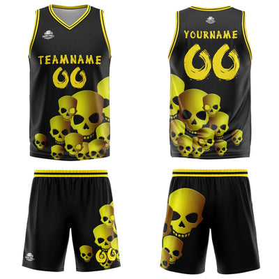 Custom Fluid Yellow Basketball Jersey Uniform Suit Printed Your Logo Name Number enthsush