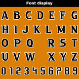 Custom Orange Black Reversible Football Jersey Personalized Gradient Football Shirts for Men Printed Team Name Number Logo