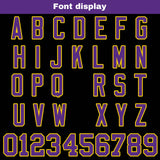 Custom Black Purple Yellow Reversible Gradient Football Jersey Personalized Football Shirts for Men Women  Printed Team Name Number Logo