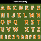 Custom Green Orange Reversible Football Jersey Personalized Gradient Football Shirts for Men Printed Team Name Number Logo