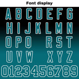 Custom Black Green Gradient Football Jersey Personalized Football Shirts for Men Women  Printed Team Name Number Logo